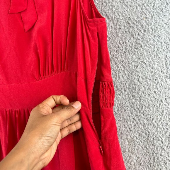 Anthropologie Girls From Savoy 100% Silk Summer Dress Sleeveless size Ten - Picture 4 of 11